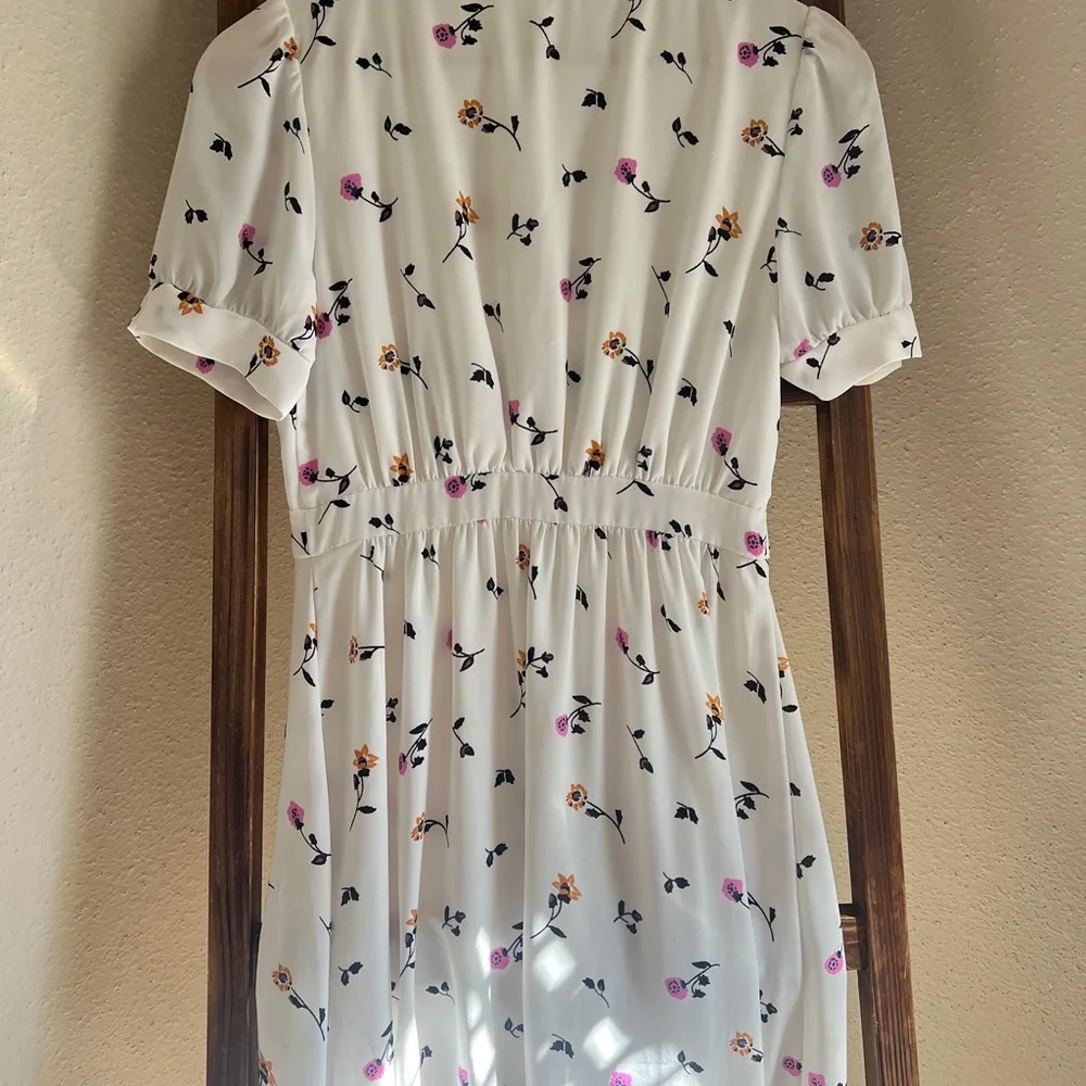 Madewell White Floral Midi Dress - Picture 5 of 6